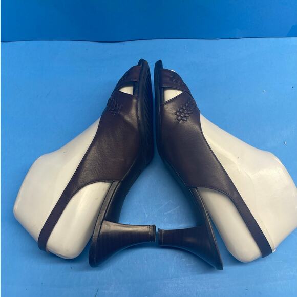 Trendsetter Brown Mary Jane Slip on Heels Sandals Women Sz 7 M - Picture 4 of 10